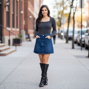 Capucino Chic Charcoal Women's Top Size L